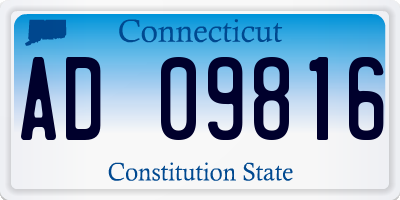 CT license plate AD09816