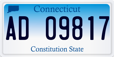 CT license plate AD09817