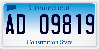 CT license plate AD09819