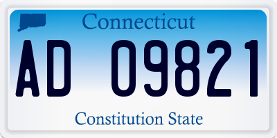 CT license plate AD09821