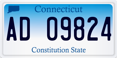 CT license plate AD09824