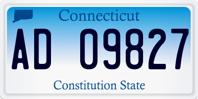 CT license plate AD09827