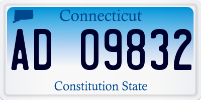 CT license plate AD09832