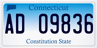 CT license plate AD09836