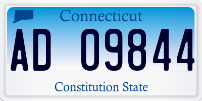 CT license plate AD09844