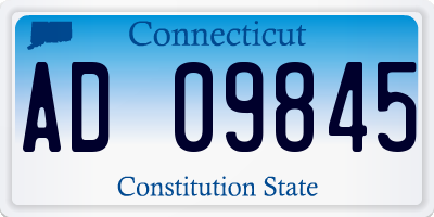 CT license plate AD09845