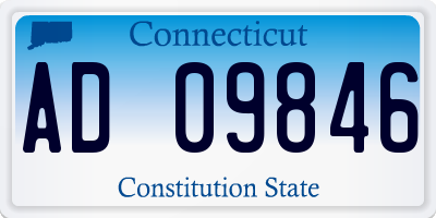 CT license plate AD09846