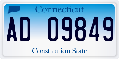 CT license plate AD09849