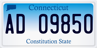 CT license plate AD09850