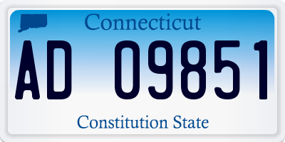 CT license plate AD09851