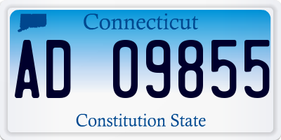 CT license plate AD09855