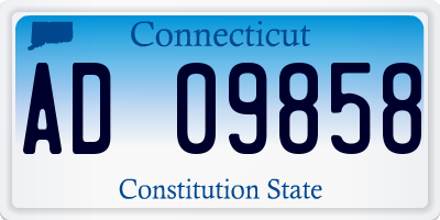 CT license plate AD09858