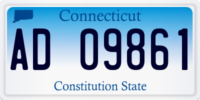 CT license plate AD09861