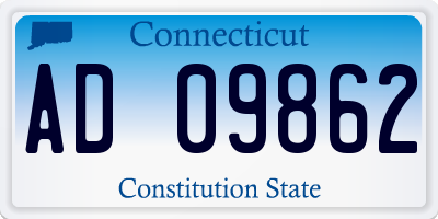 CT license plate AD09862