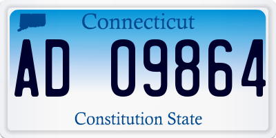 CT license plate AD09864