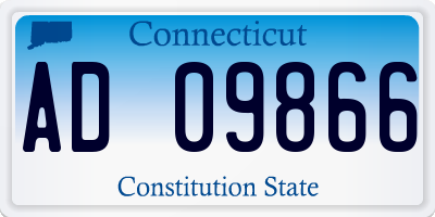 CT license plate AD09866