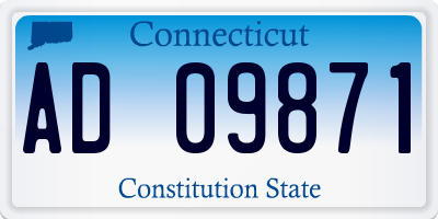 CT license plate AD09871