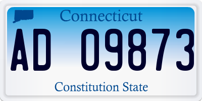 CT license plate AD09873