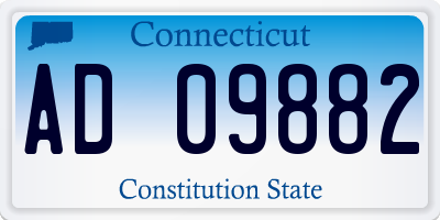 CT license plate AD09882