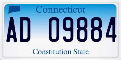 CT license plate AD09884
