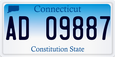CT license plate AD09887