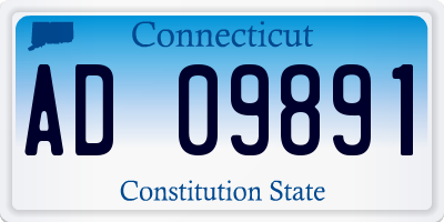 CT license plate AD09891