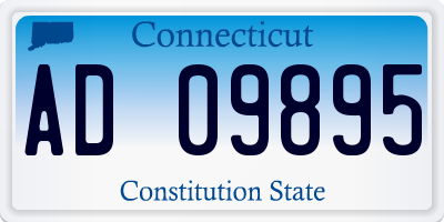 CT license plate AD09895