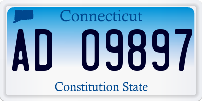 CT license plate AD09897