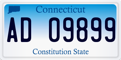 CT license plate AD09899