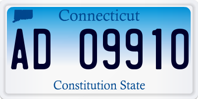 CT license plate AD09910