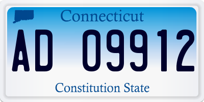 CT license plate AD09912