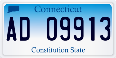 CT license plate AD09913