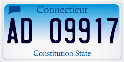 CT license plate AD09917