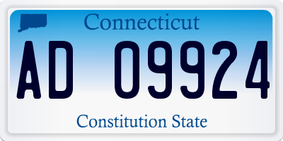 CT license plate AD09924