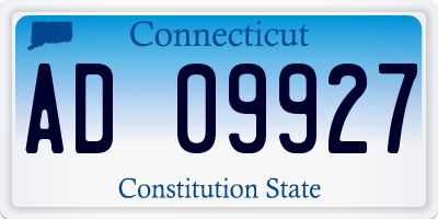 CT license plate AD09927
