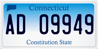 CT license plate AD09949