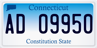 CT license plate AD09950