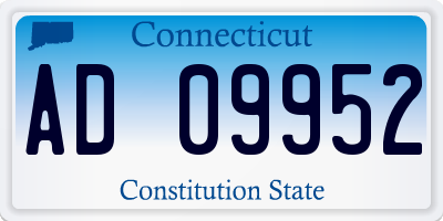 CT license plate AD09952