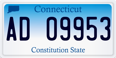 CT license plate AD09953