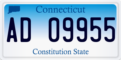 CT license plate AD09955
