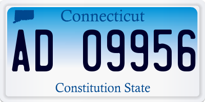CT license plate AD09956