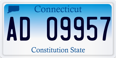 CT license plate AD09957