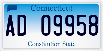 CT license plate AD09958