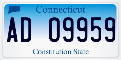 CT license plate AD09959