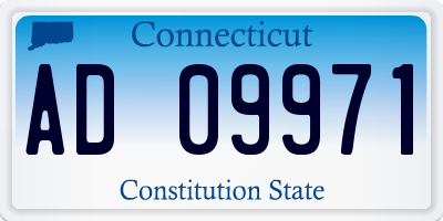 CT license plate AD09971
