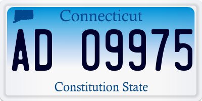 CT license plate AD09975