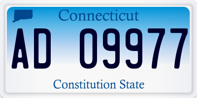 CT license plate AD09977