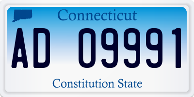 CT license plate AD09991
