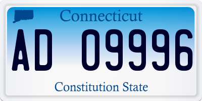 CT license plate AD09996