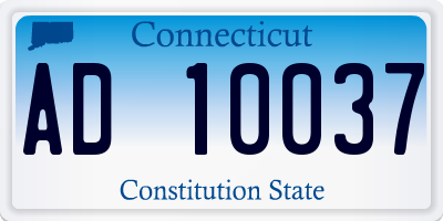 CT license plate AD10037